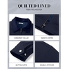 image:imageCOOFANDY Mens Casual Work Jacket Quilted Lined Jackets Fall Winter CoatNavy Blue