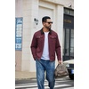 image:imageCOOFANDY Mens Casual Work Jacket Quilted Lined Jackets Fall Winter CoatWine Red