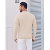 image:imageCOOFANDY Mens Crewneck Sweater Lightweight Ribbed Knit Pullover SweatersBeige