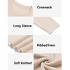 image:imageCOOFANDY Mens Crewneck Sweater Lightweight Ribbed Knit Pullover SweatersBeige