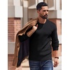 image:imageCOOFANDY Mens Crewneck Sweater Lightweight Ribbed Knit Pullover SweatersBlack
