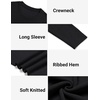 image:imageCOOFANDY Mens Crewneck Sweater Lightweight Ribbed Knit Pullover SweatersBlack