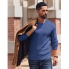 image:imageCOOFANDY Mens Crewneck Sweater Lightweight Ribbed Knit Pullover SweatersBlue