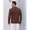 image:imageCOOFANDY Mens Crewneck Sweater Lightweight Ribbed Knit Pullover SweatersBrown