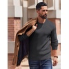 image:imageCOOFANDY Mens Crewneck Sweater Lightweight Ribbed Knit Pullover SweatersDark Gray