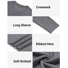 image:imageCOOFANDY Mens Crewneck Sweater Lightweight Ribbed Knit Pullover SweatersGray