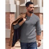 image:imageCOOFANDY Mens Crewneck Sweater Lightweight Ribbed Knit Pullover SweatersGray