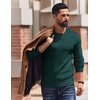 image:imageCOOFANDY Mens Crewneck Sweater Lightweight Ribbed Knit Pullover SweatersLake Green