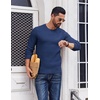 image:imageCOOFANDY Mens Crewneck Sweater Lightweight Ribbed Knit Pullover SweatersNavy