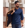 image:imageCOOFANDY Mens Crewneck Sweater Lightweight Ribbed Knit Pullover SweatersNavy