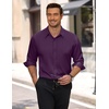 image:imageCOOFANDY Mens Dress Shirts Long Sleeve Wrinkle Free Stretch Button Down Shirts Formal Business ShirtsDeep Purple