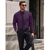 image:imageCOOFANDY Mens Dress Shirts Long Sleeve Wrinkle Free Stretch Button Down Shirts Formal Business ShirtsDeep Purple