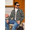 image:imageCOOFANDY Mens Flannel Shirts Plaid Jacket Casual Button Down ShirtDark Green