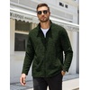 image:imageCOOFANDY Mens Fleece Jackets Full Zip Lightweight Casual Sweater JacketArmy Green