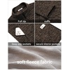 image:imageCOOFANDY Mens Fleece Jackets Full Zip Lightweight Casual Sweater JacketDark Brown