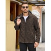 image:imageCOOFANDY Mens Fleece Jackets Full Zip Lightweight Casual Sweater JacketDark Brown