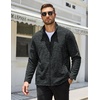 image:imageCOOFANDY Mens Fleece Jackets Full Zip Lightweight Casual Sweater JacketDark Grey
