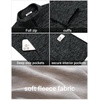 image:imageCOOFANDY Mens Fleece Jackets Full Zip Lightweight Casual Sweater JacketDark Grey