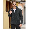 image:imageCOOFANDY Mens Fleece Jackets Full Zip Lightweight Casual Sweater JacketDark Grey