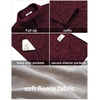 image:imageCOOFANDY Mens Fleece Jackets Full Zip Lightweight Casual Sweater JacketDark Red