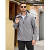 image:imageCOOFANDY Mens Fleece Jackets Full Zip Lightweight Casual Sweater JacketLgiht Grey
