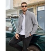 image:imageCOOFANDY Mens Fleece Jackets Full Zip Lightweight Casual Sweater JacketLgiht Grey