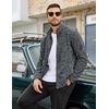 image:imageCOOFANDY Mens Fleece Jackets Full Zip Lightweight Casual Sweater JacketMedium Grey