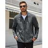 image:imageCOOFANDY Mens Fleece Jackets Full Zip Lightweight Casual Sweater JacketMedium Grey