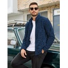 image:imageCOOFANDY Mens Fleece Jackets Full Zip Lightweight Casual Sweater JacketNavy Blue