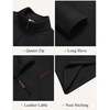 image:imageCOOFANDY Mens Fleece Quarter Zip Pullover Mock Neck Long Sleeve Sweatshirt1black