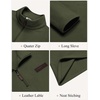 image:imageCOOFANDY Mens Fleece Quarter Zip Pullover Mock Neck Long Sleeve SweatshirtArmy Green