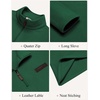 image:imageCOOFANDY Mens Fleece Quarter Zip Pullover Mock Neck Long Sleeve SweatshirtGreen