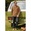 image:imageCOOFANDY Mens Fleece Quarter Zip Pullover Mock Neck Long Sleeve SweatshirtLight Brown