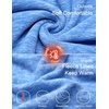 image:imageCOOFANDY Mens Fleece Quarter Zip Sweatshirt Long Sleeve Pullover SweatshirtLight Blue