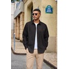 image:imageCOOFANDY Mens Heavyweight Denim Shirt Long Sleeve Button Down Jean JacketBlack