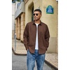 image:imageCOOFANDY Mens Heavyweight Denim Shirt Long Sleeve Button Down Jean JacketBrown