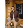 image:imageCOOFANDY Mens Heavyweight Denim Shirt Long Sleeve Button Down Jean JacketBrown