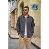 image:imageCOOFANDY Mens Heavyweight Denim Shirt Long Sleeve Button Down Jean JacketDark Grey