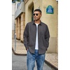 image:imageCOOFANDY Mens Heavyweight Denim Shirt Long Sleeve Button Down Jean JacketDark Grey