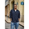 image:imageCOOFANDY Mens Heavyweight Denim Shirt Long Sleeve Button Down Jean JacketDark Indigo