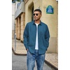 image:imageCOOFANDY Mens Heavyweight Denim Shirt Long Sleeve Button Down Jean JacketDemin Blue