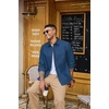 image:imageCOOFANDY Mens Heavyweight Denim Shirt Long Sleeve Button Down Jean JacketMedium Blue