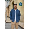 image:imageCOOFANDY Mens Heavyweight Denim Shirt Long Sleeve Button Down Jean JacketMedium Blue