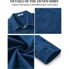 image:imageCOOFANDY Mens Heavyweight Denim Shirt Long Sleeve Button Down Jean JacketMedium Blue
