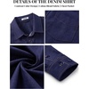 image:imageCOOFANDY Mens Heavyweight Denim Shirt Long Sleeve Button Down Jean JacketRaw Denim