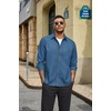 image:imageCOOFANDY Mens Heavyweight Denim Shirt Long Sleeve Button Down Jean JacketSlate Blue