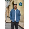 image:imageCOOFANDY Mens Heavyweight Denim Shirt Long Sleeve Button Down Jean JacketSlate Blue