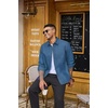 image:imageCOOFANDY Mens Heavyweight Denim Shirt Long Sleeve Button Down Jean JacketSlate Blue