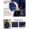image:imageCOOFANDY Mens Heavyweight Denim Shirt Long Sleeve Button Down Jean JacketSlate Blue