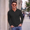image:imageCOOFANDY Mens Knit Polo Shirts Casual Long Sleeve Polo Sweater Golf ShirtsBlack